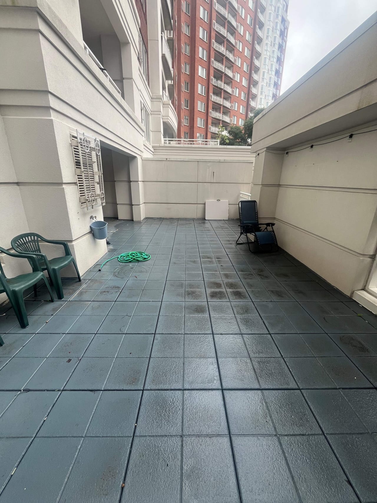 Finished paver terrace on the building’s roof after the new SBS membrane went in